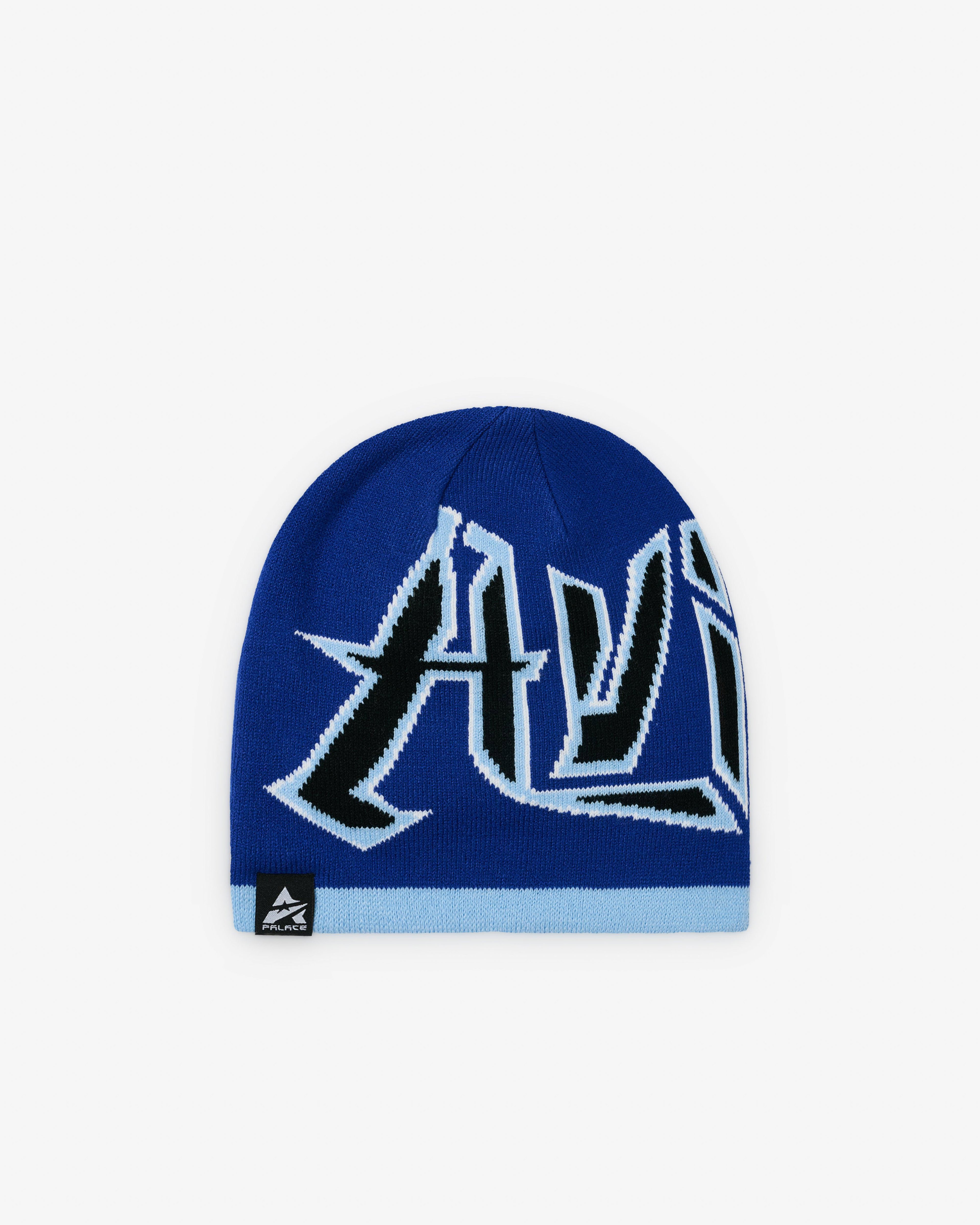 Palace - Men's Avirex Nein Cuff Beanie - (Blue) by PALACE