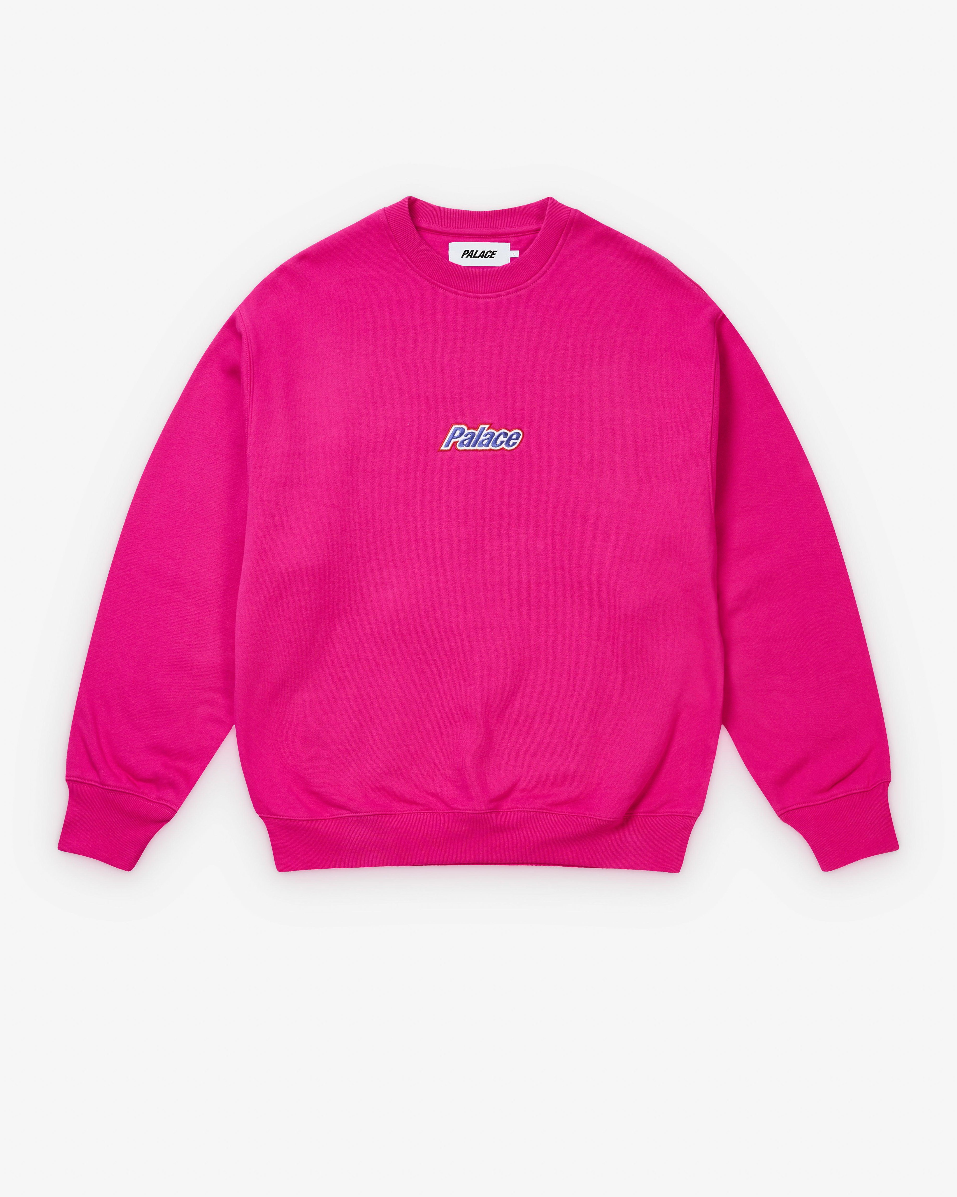 Palace - Men's Current Crew - (Heavy Pink) by PALACE Palace - Men's Current Crew - (Heavy Pink) by PALACE