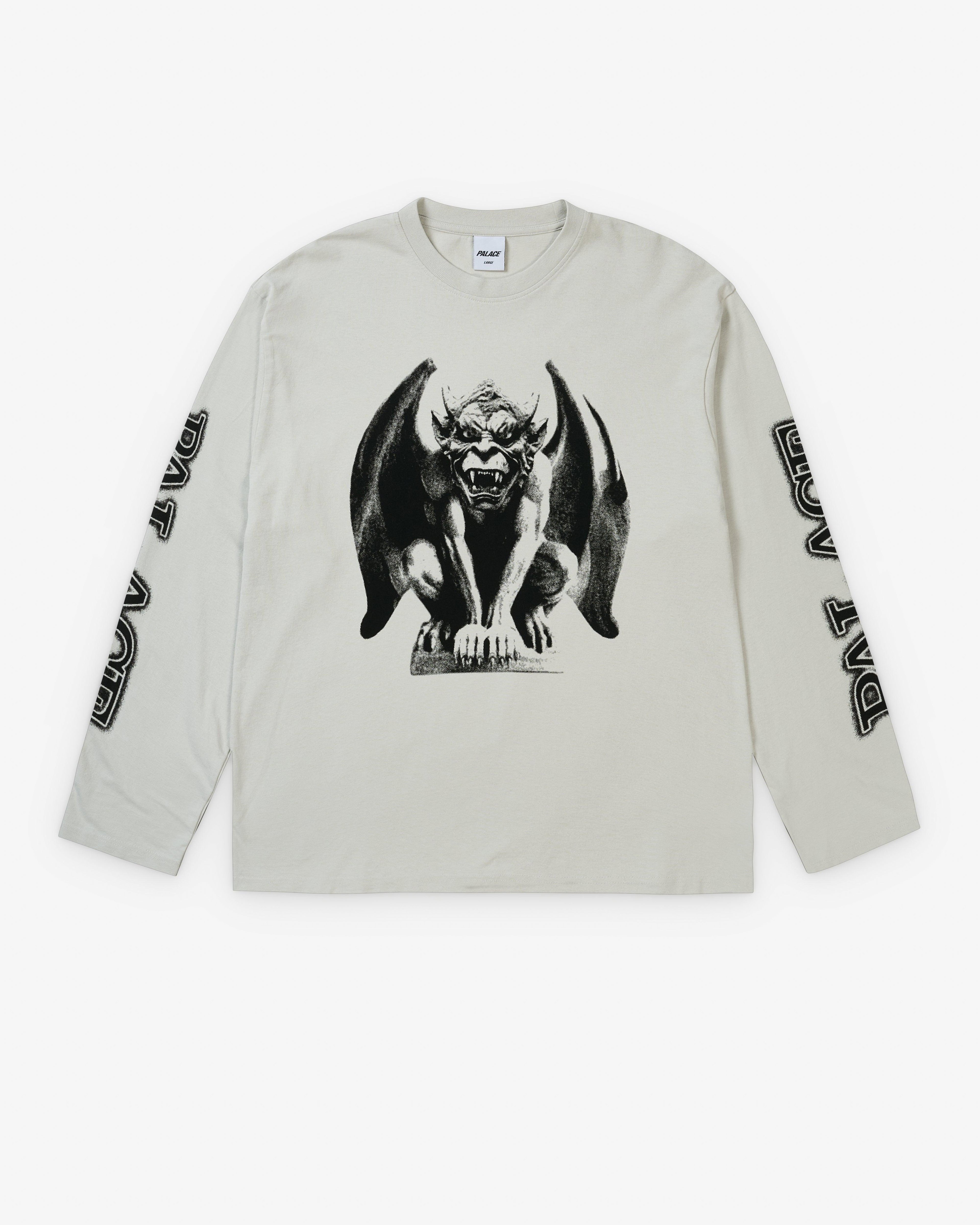 Palace - Men's Gargoyle Longsleeve - (Concrete Grey) by PALACE