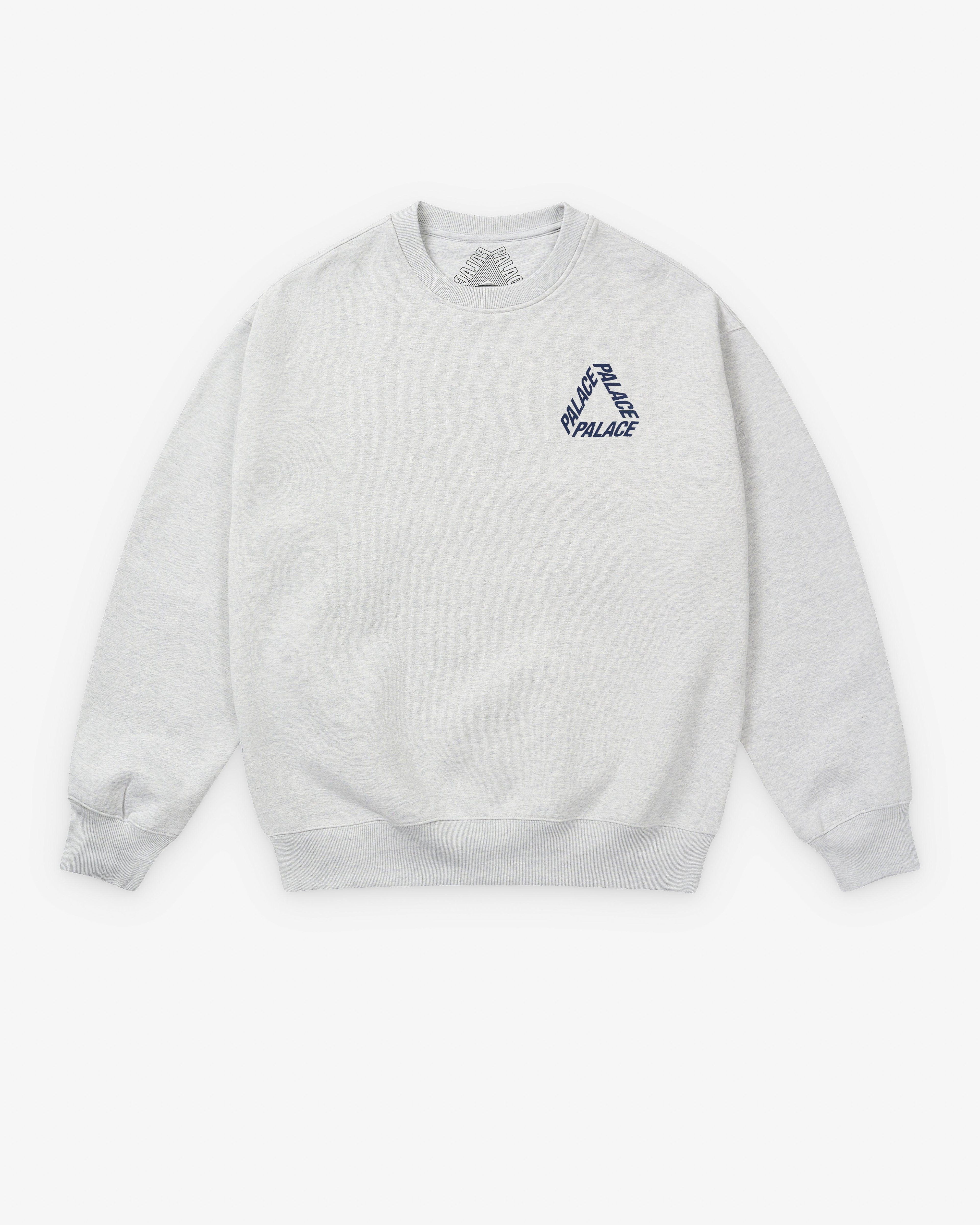 Palace - Men's OG P3 Crew - (Grey Marl) by PALACE