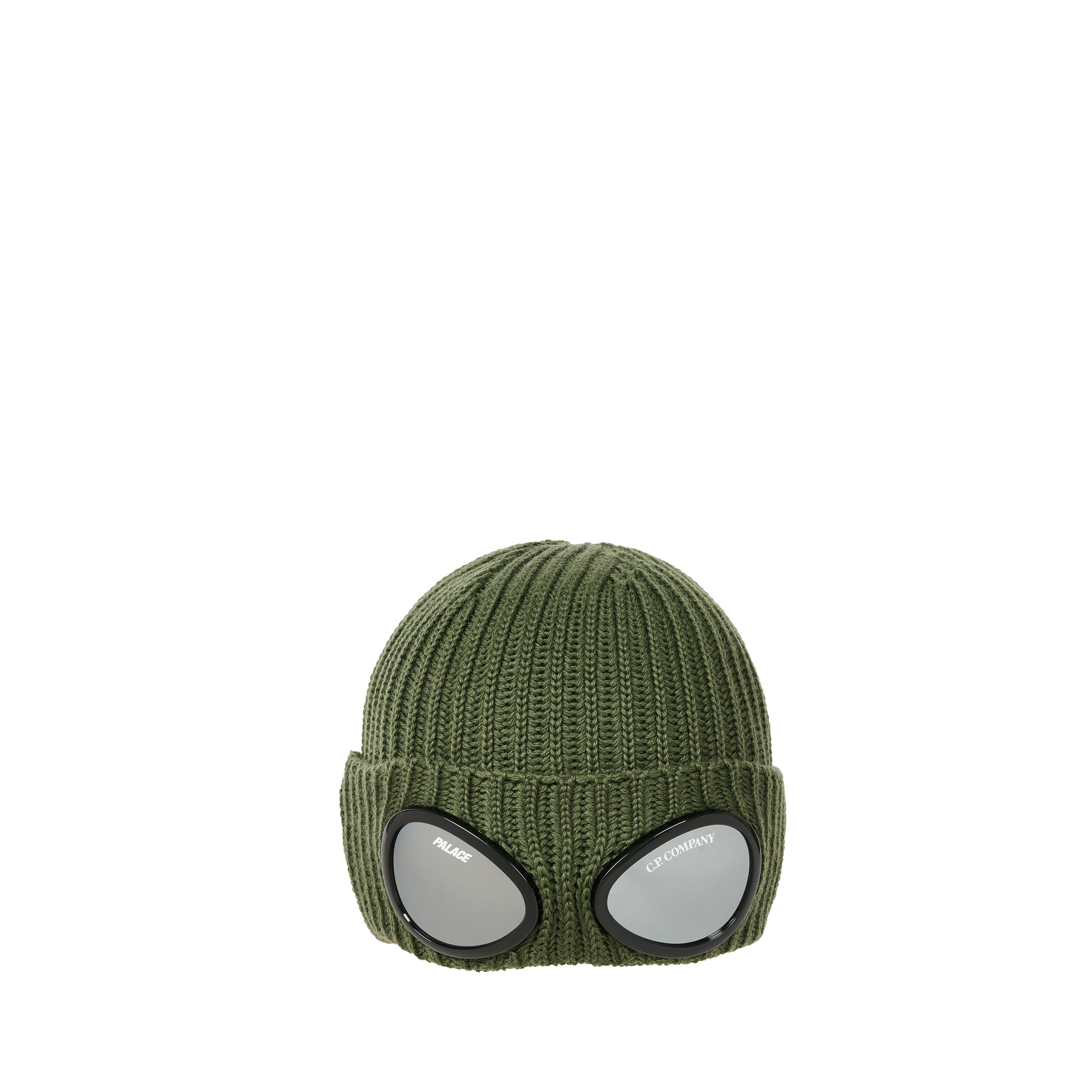 Palace - Men's Palace C.P. Company Peak Goggle Ear Flap Cap - (Olive) by PALACE