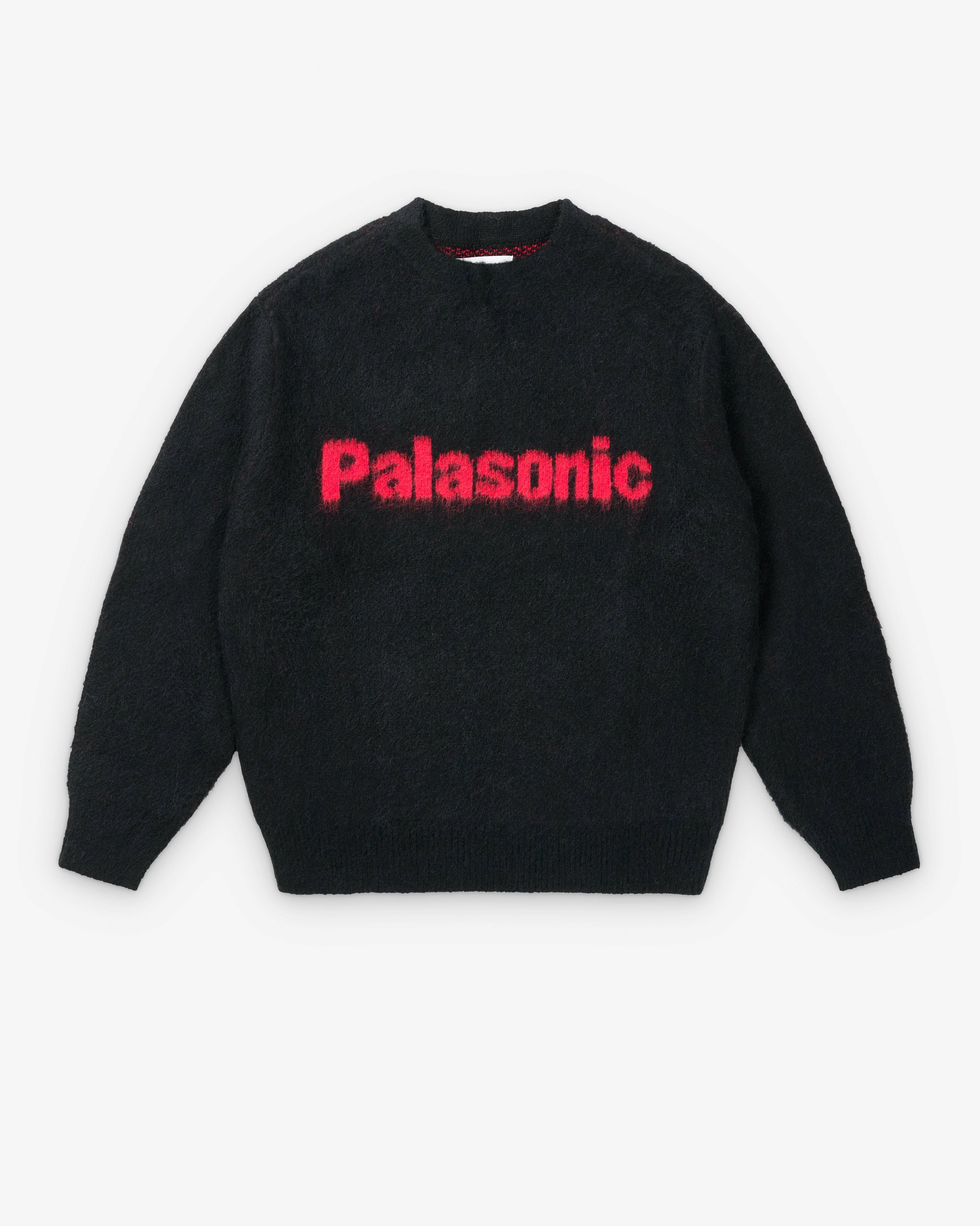 Palace - Men's Palasonic Knit Crew - (Black) by PALACE Palace - Men's Palasonic Knit Crew - (Black) by PALACE