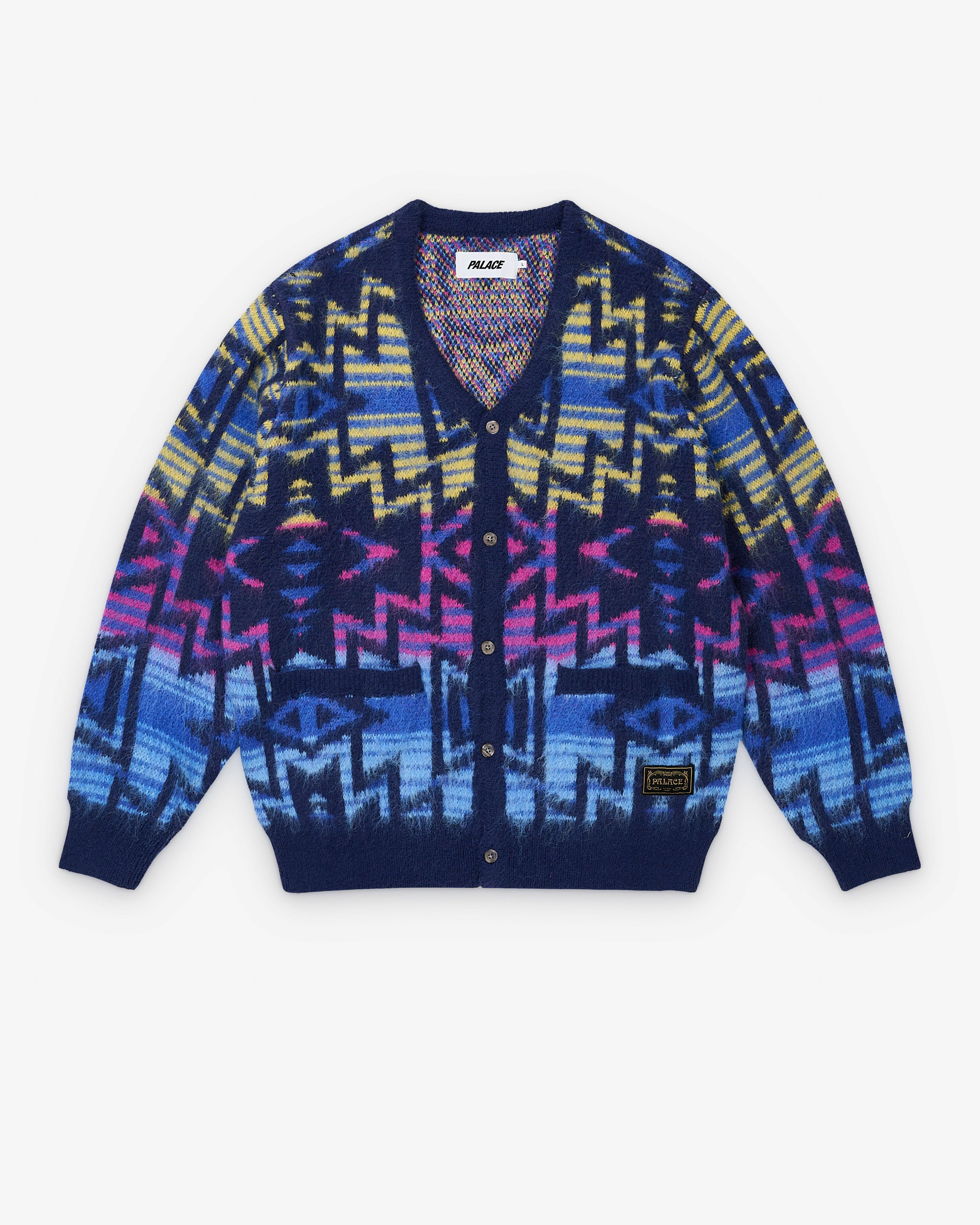 Palace - Navajo Knit Cardigan - (Blue) by PALACE