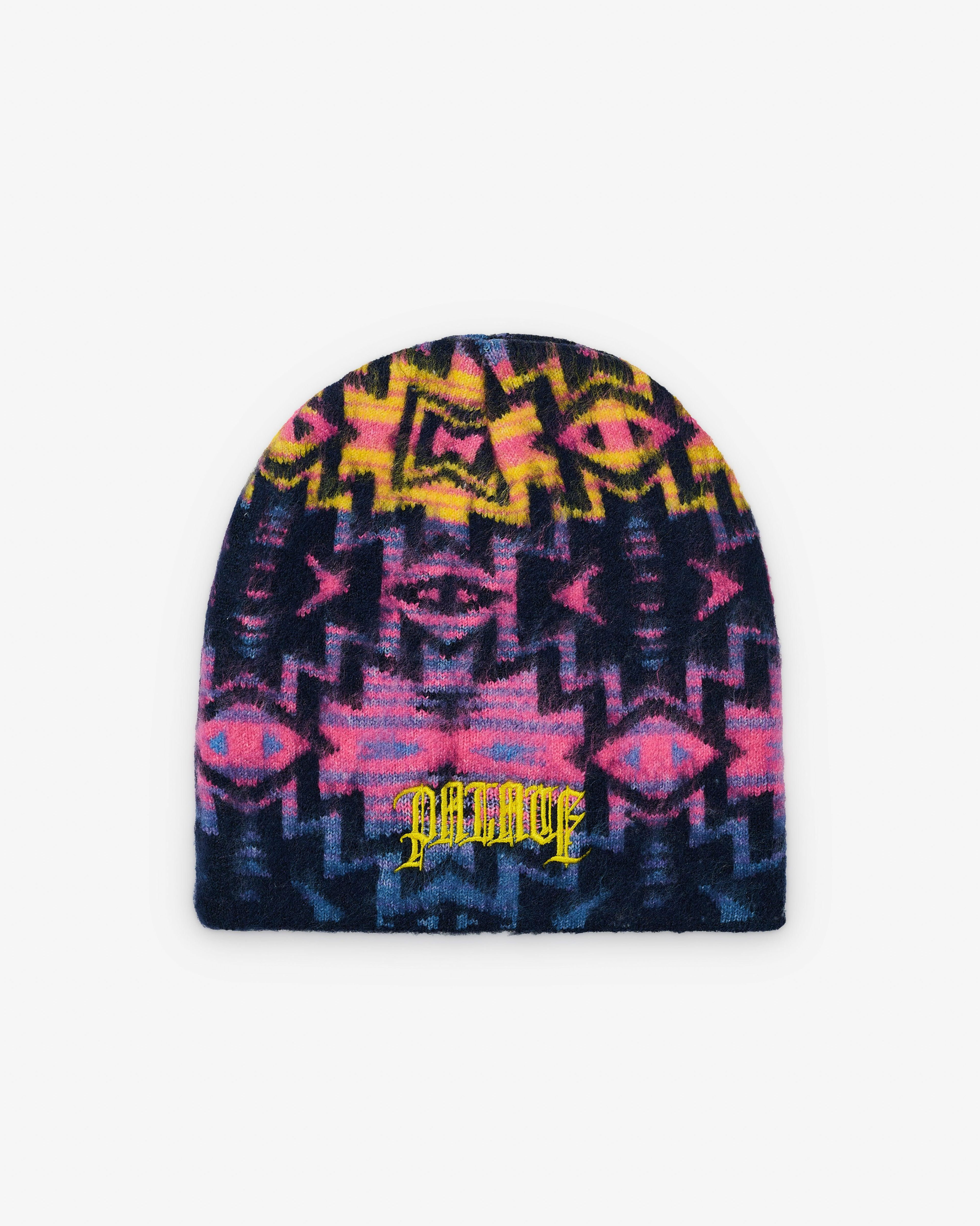 Palace - Olde English Furry Nein Cuff Beanie - (Navajo Blue) by PALACE