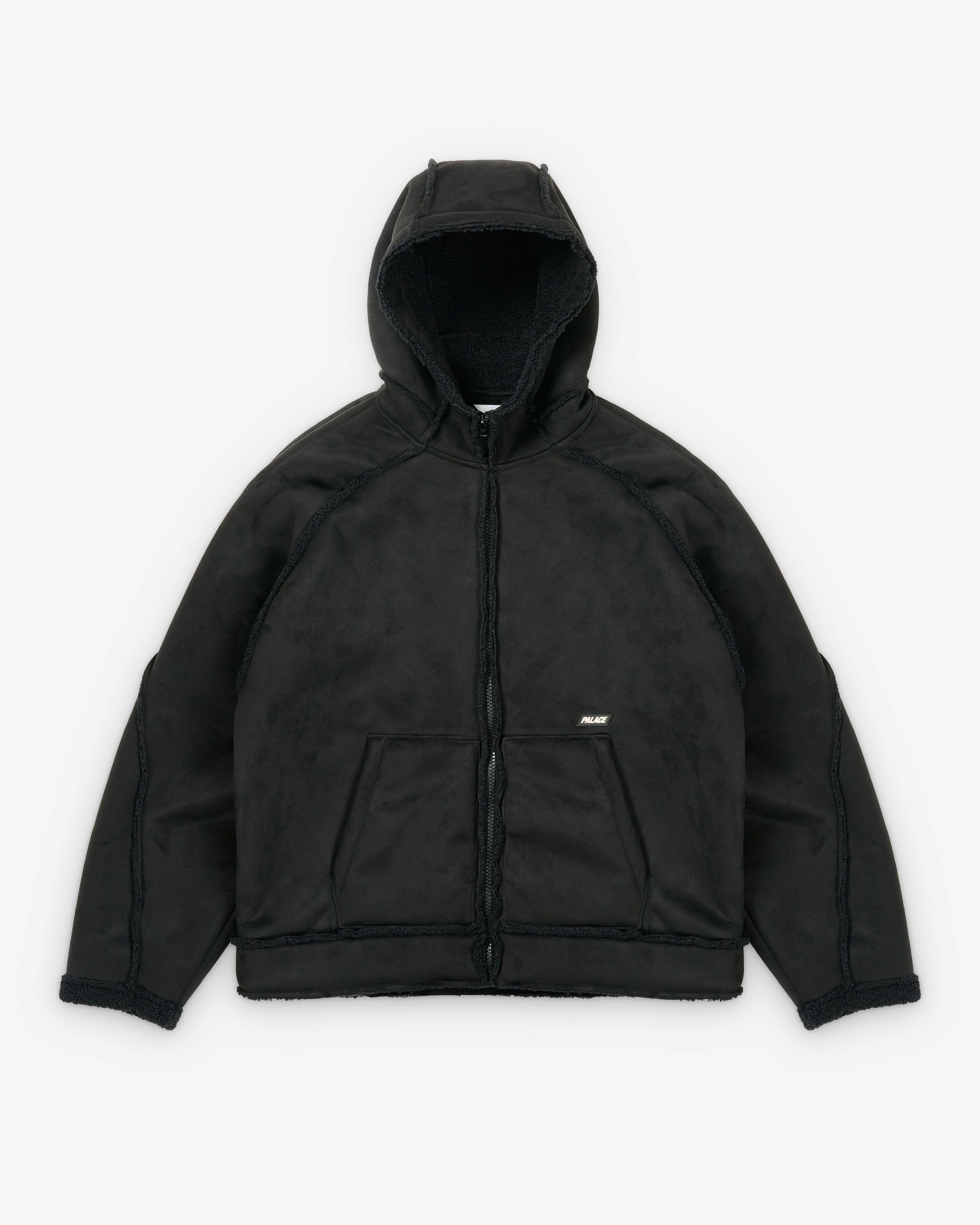 Palace - Sherpa Faux Suede Hooded Jacket - (Black) by PALACE