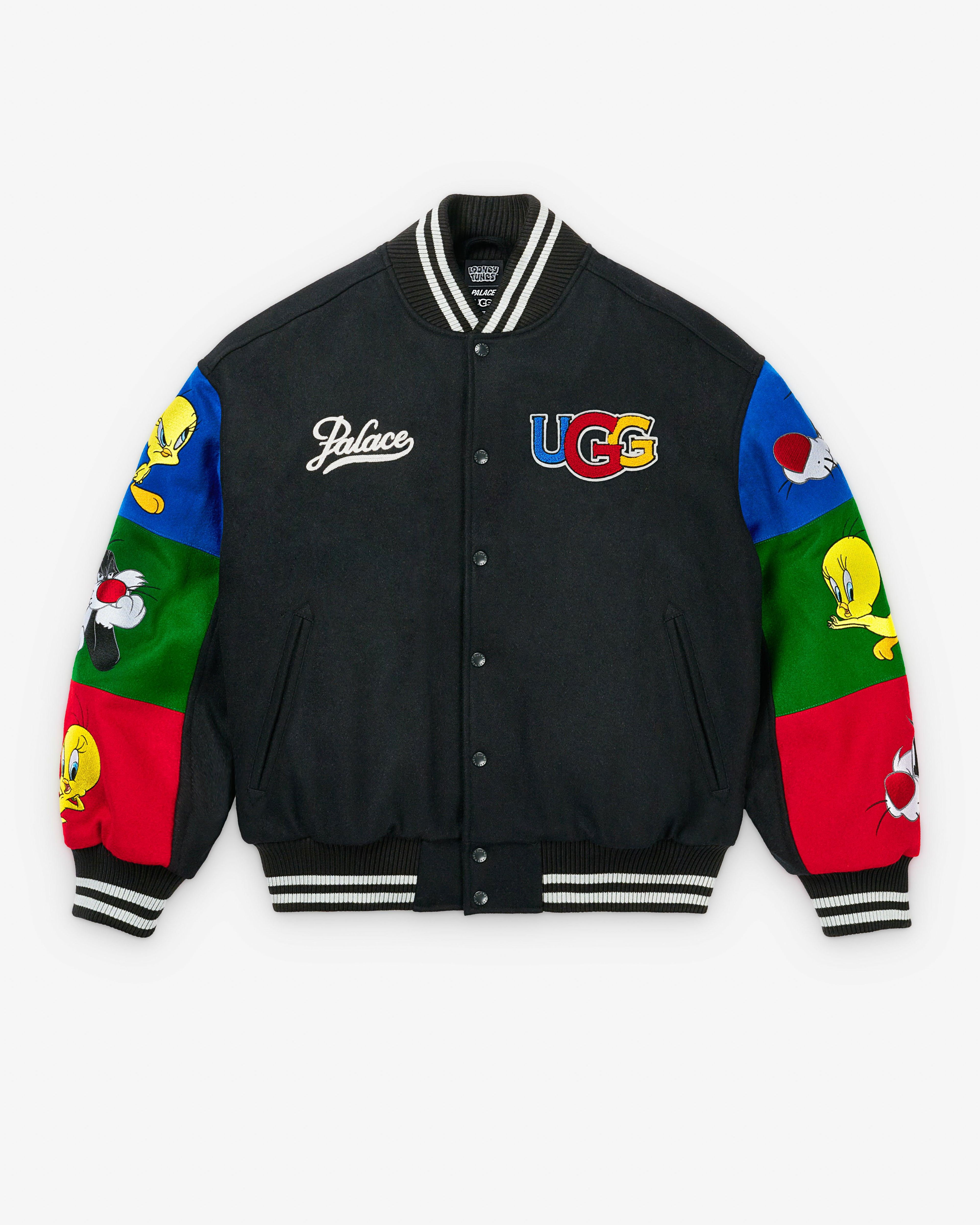 Palace - Ugg Looney Tunes Wool Varsity Jacket - (Black) by PALACE