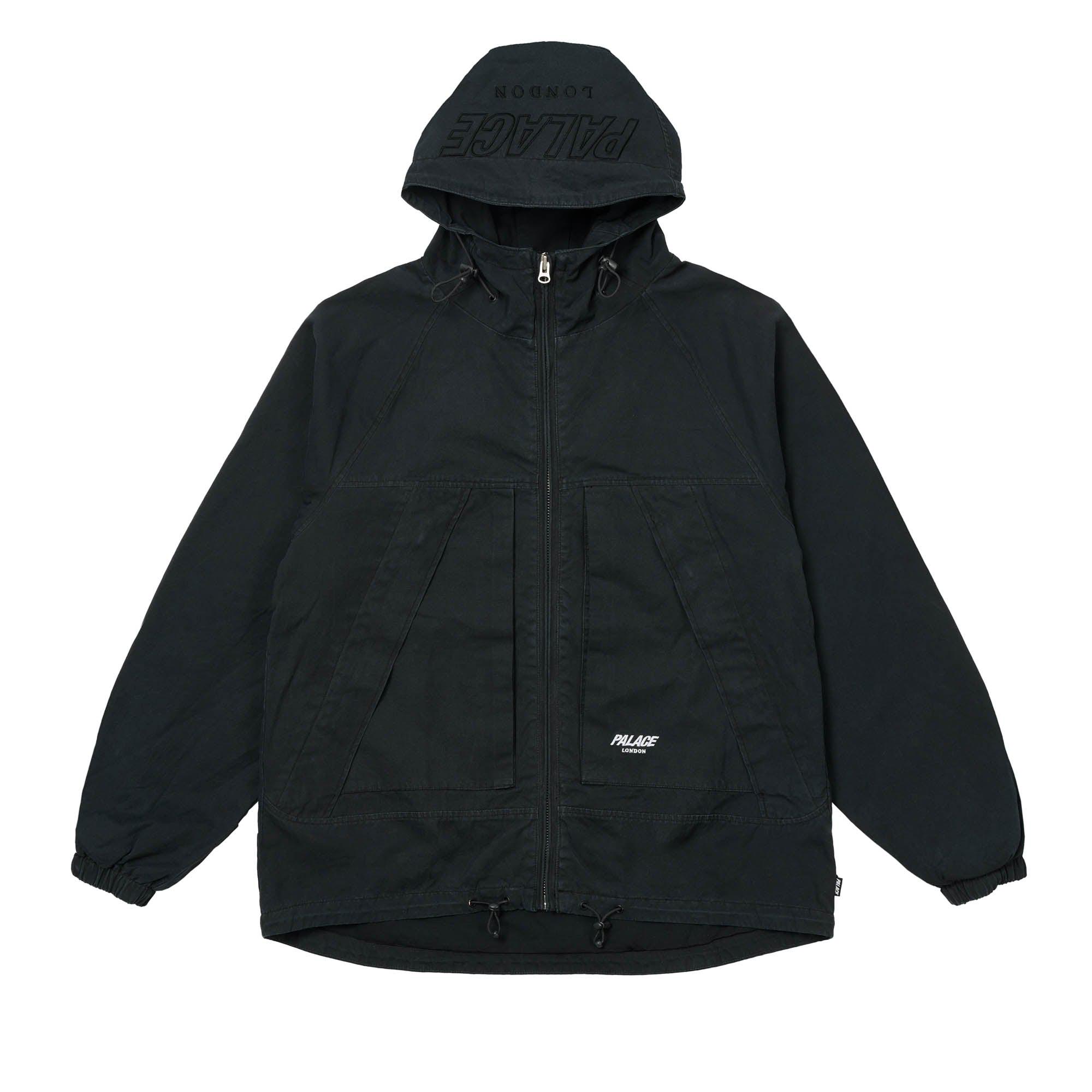 Palace Washed Cotton Hooded Jacket (Black) by PALACE