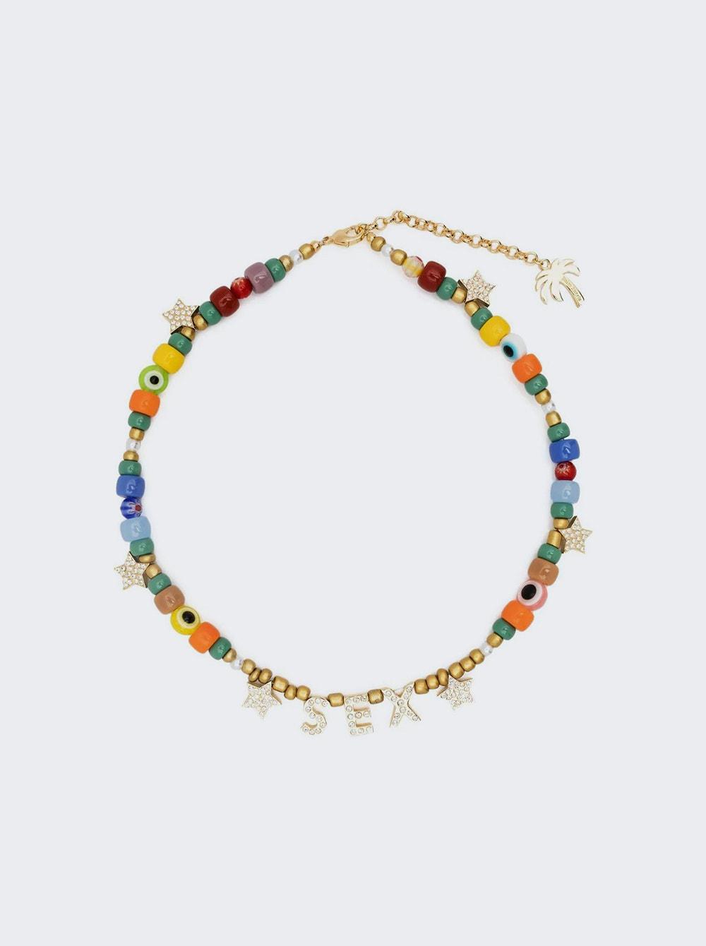 Beaded Star Sex Necklace Gold Multicolor by PALM ANGELS | jellibeans