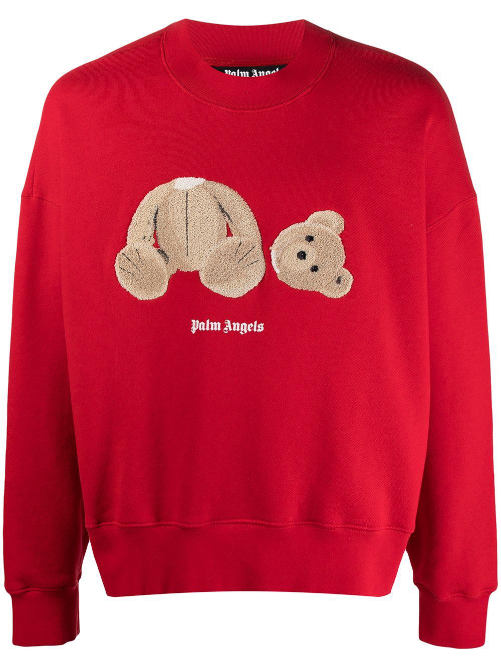 Bear cotton sweatshirt by PALM ANGELS