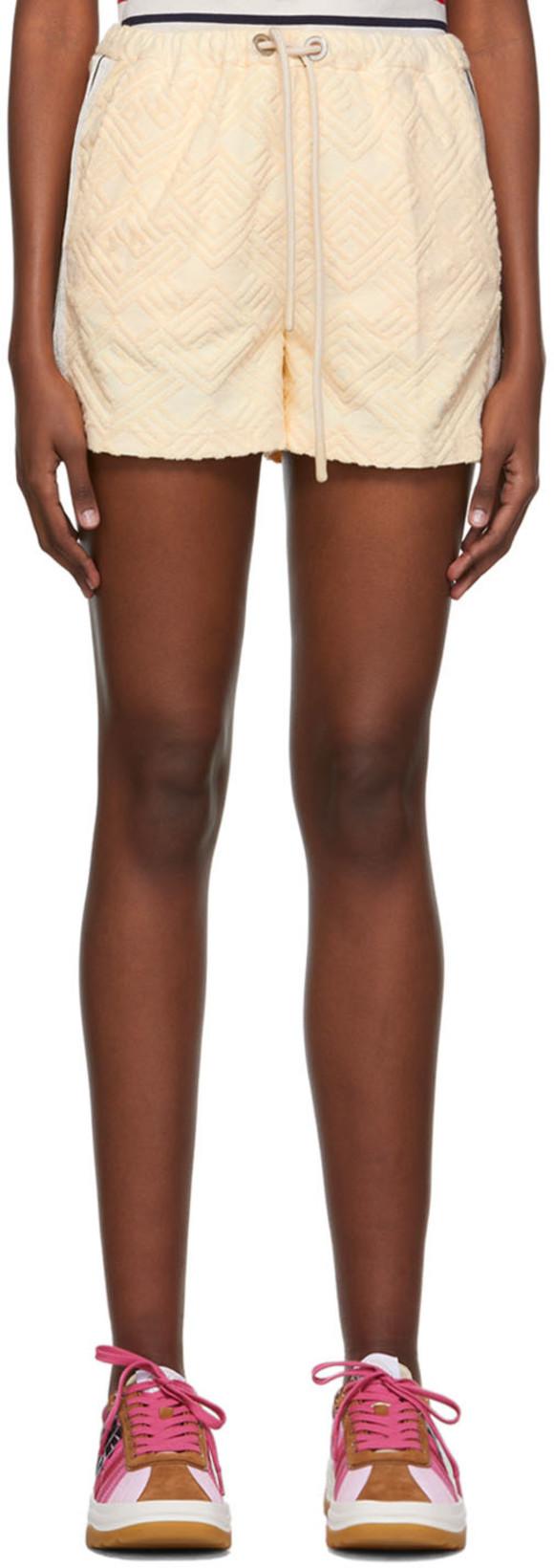 Beige Cotton Shorts by PALM ANGELS