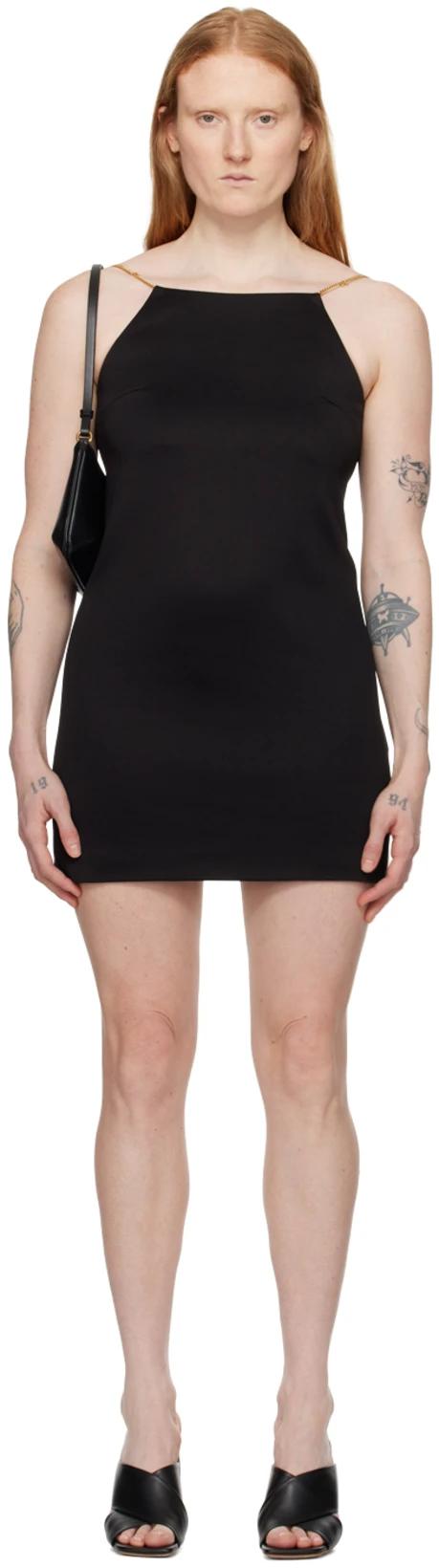 Black Chain Minidress by PALM ANGELS