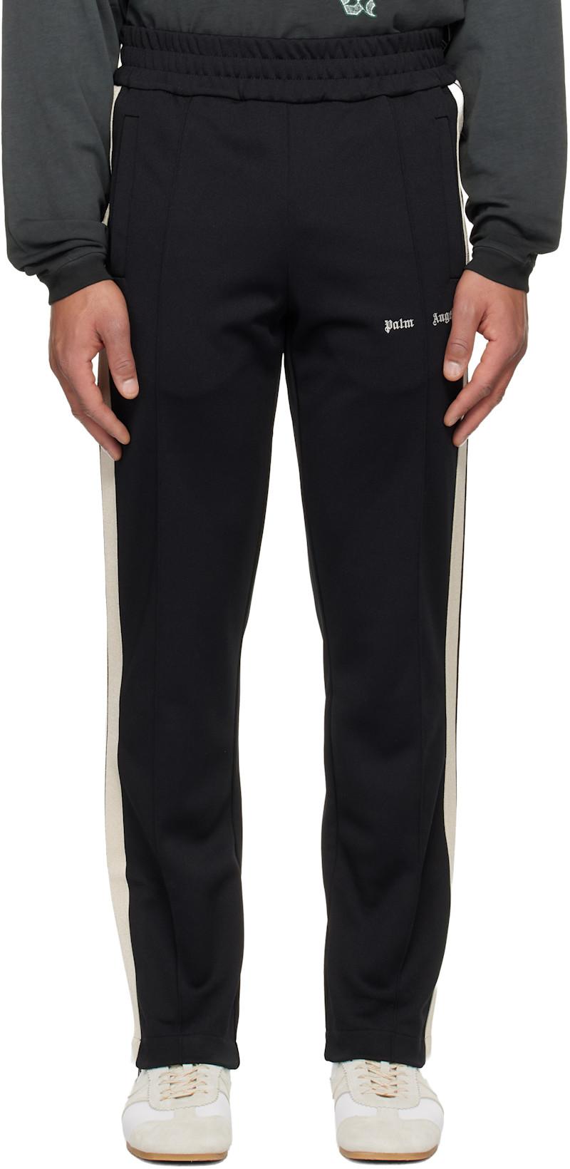 Black Classic Logo Track Pants by PALM ANGELS