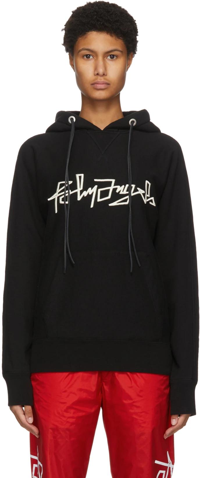 Black Desert Logo Hoodie by PALM ANGELS