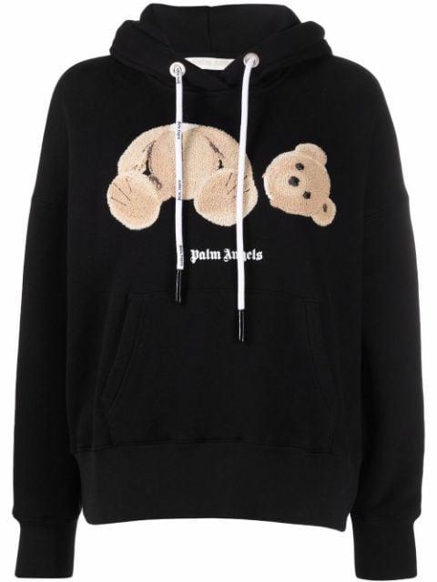 Broken Bear cotton hoodie by PALM ANGELS