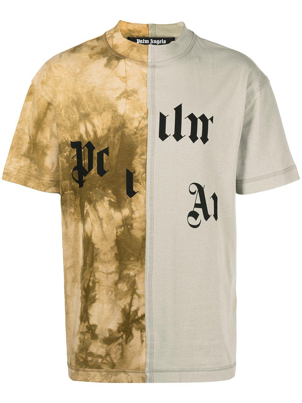 Broken Logo panelled T-shirt by PALM ANGELS