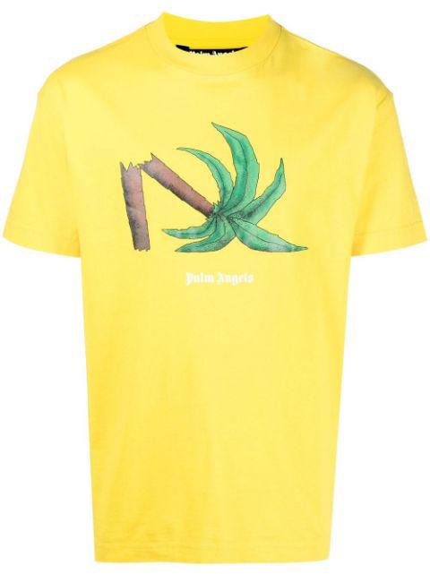 Broken Palm print T-shirt by PALM ANGELS
