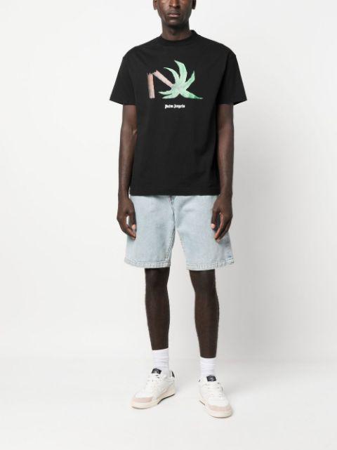 Broken Palm print T-shirt by PALM ANGELS