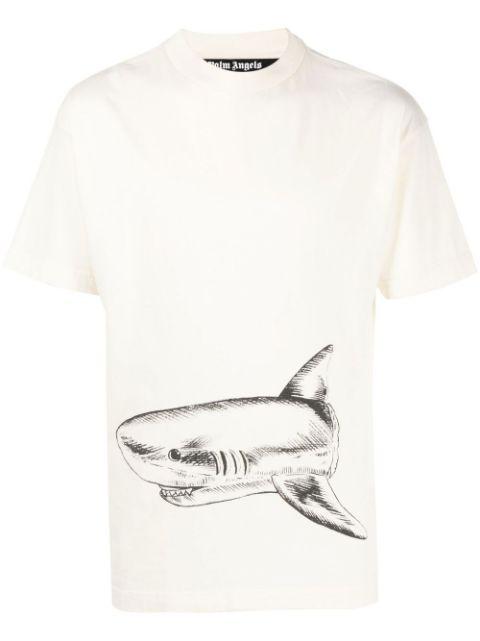 Broken Shark-print T-shirt by PALM ANGELS