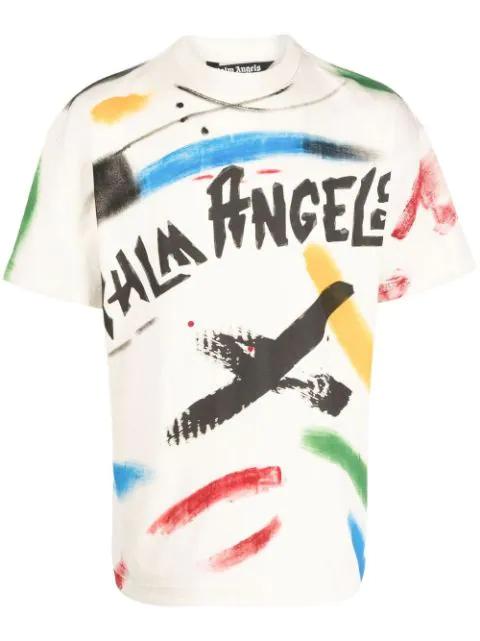 Brush Strokes T-shirt by PALM ANGELS