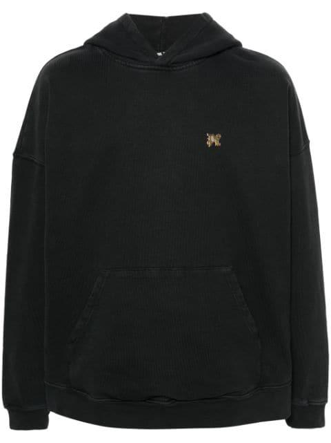 Burning Logo-print cotton hoodie by PALM ANGELS