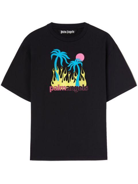 Burning Oasis t-shirt by PALM ANGELS