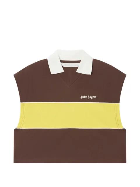 Classic logo boxy polo top by PALM ANGELS