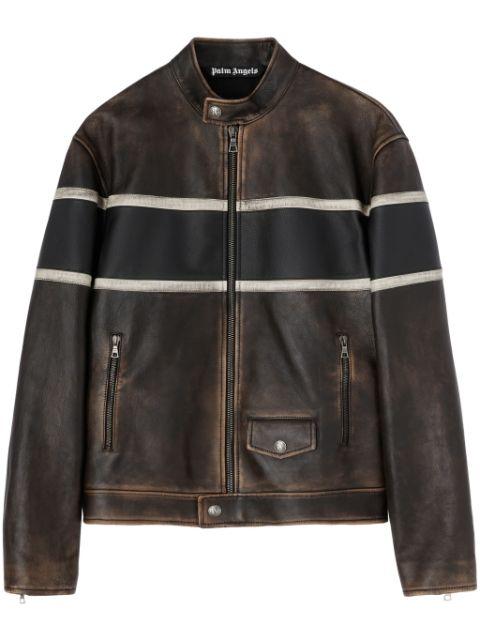 Crystal Pin-Up byker jacket by PALM ANGELS