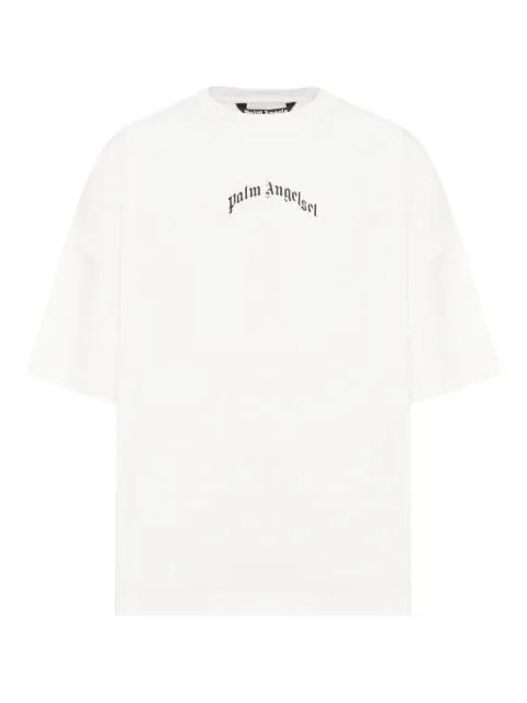 Curved Logo T-shirt by PALM ANGELS