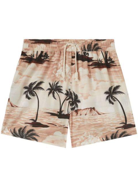 Dream drawstring swim shorts by PALM ANGELS