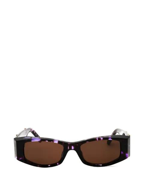 logo-plaque rectangle-frame sunglasses by PALM ANGELS EYEWEAR