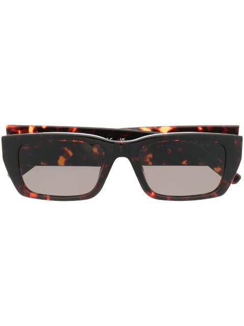 tortoiseshell-effect square-frame sunglasses by PALM ANGELS EYEWEAR