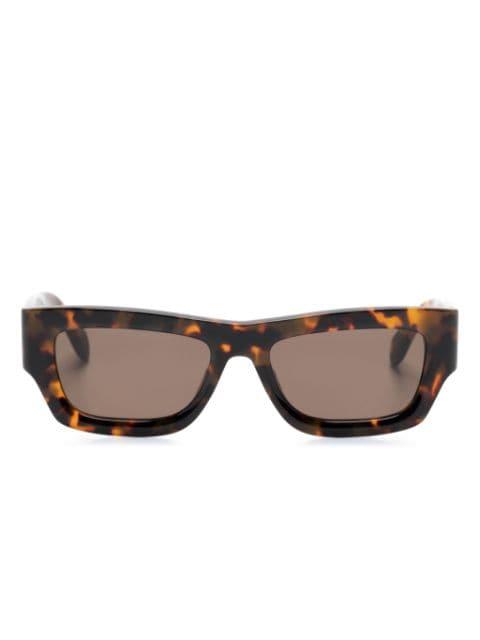 tortoiseshell rectangle-frame sunglasses by PALM ANGELS EYEWEAR