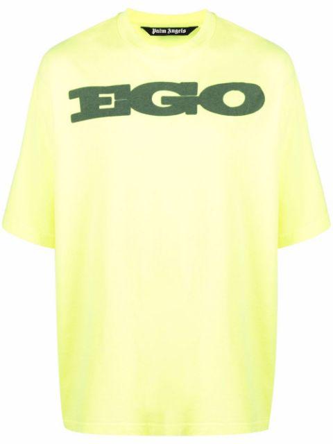 Ego-print drop-shoulder T-shirt by PALM ANGELS