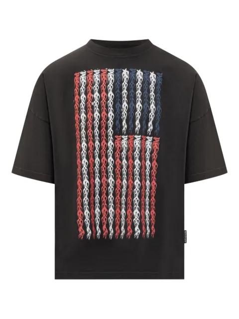 Flames T-shirt by PALM ANGELS