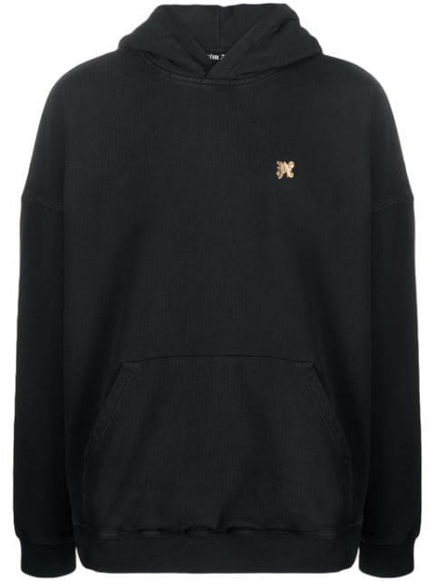 Foggy logo-print hoodie by PALM ANGELS