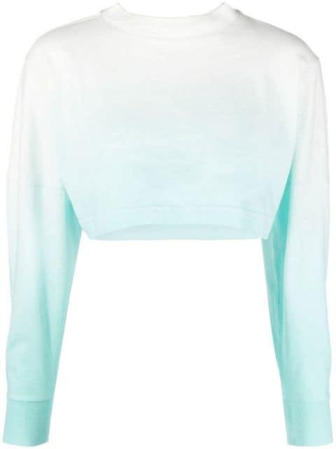 Gradient Cropped long-sleeve T-shirt by PALM ANGELS