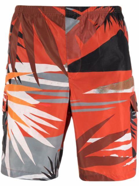 Hawaii-print swim shorts by PALM ANGELS
