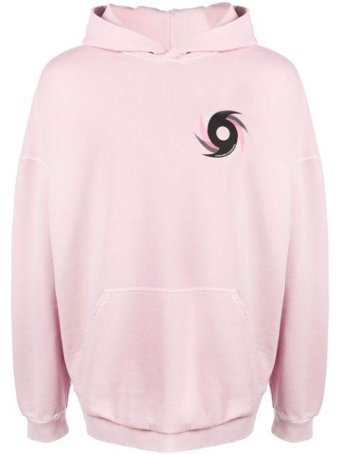 Hurricane Devore-print hoodie by PALM ANGELS