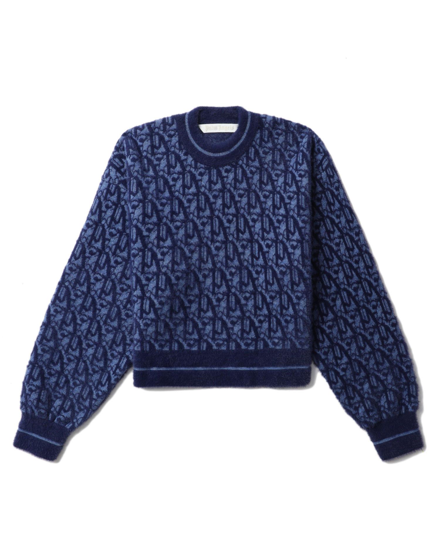 Jacquard monogram knitted sweatshirt by PALM ANGELS