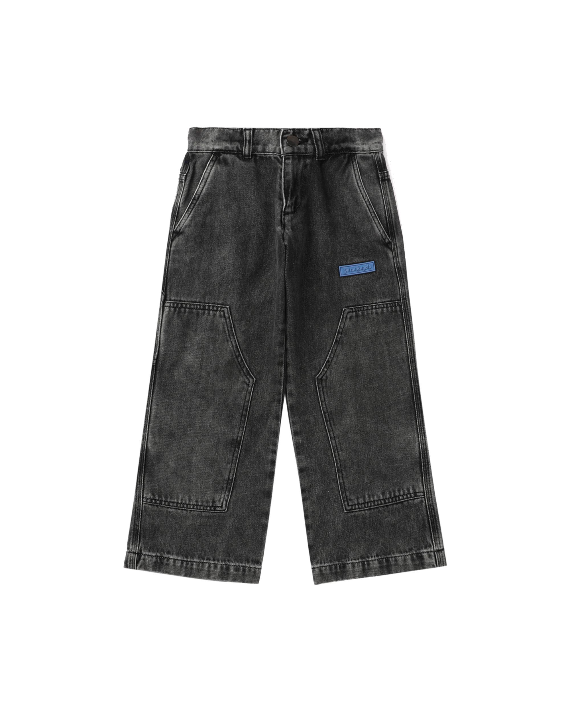 Kids washed denim jeans by PALM ANGELS