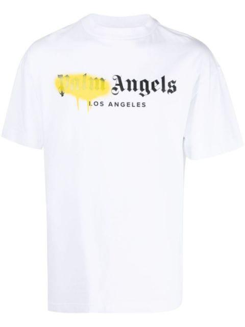 LA logo-print T-shirt by PALM ANGELS