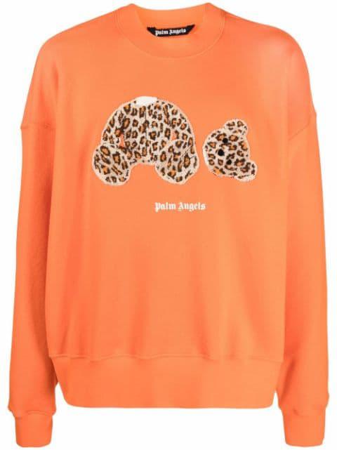 Leopard Teddy sweatshirt by PALM ANGELS