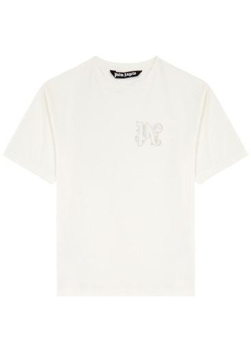 Logo-embroidered cotton T-shirt by PALM ANGELS