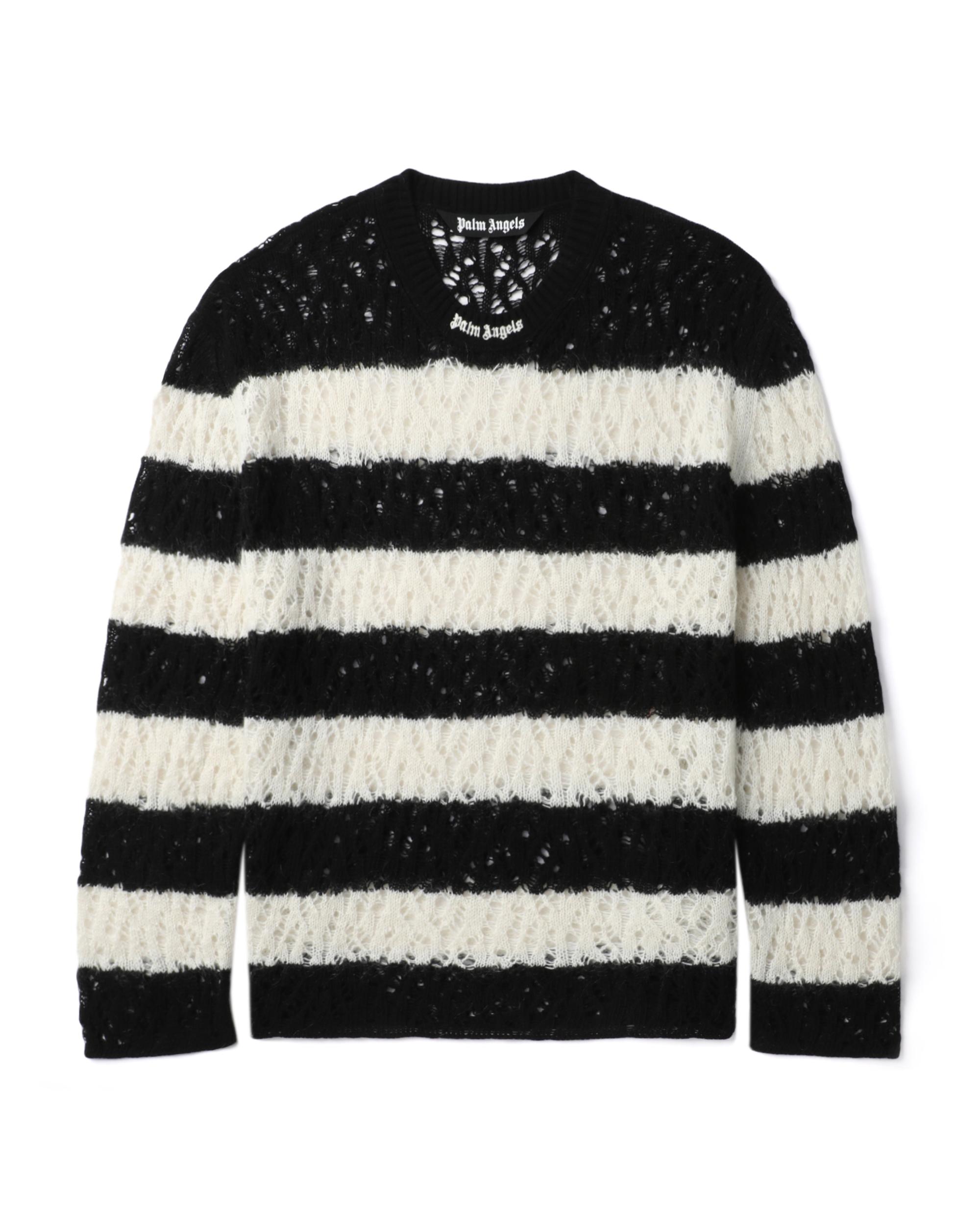 Logo-embroidered open-knit jumper by PALM ANGELS