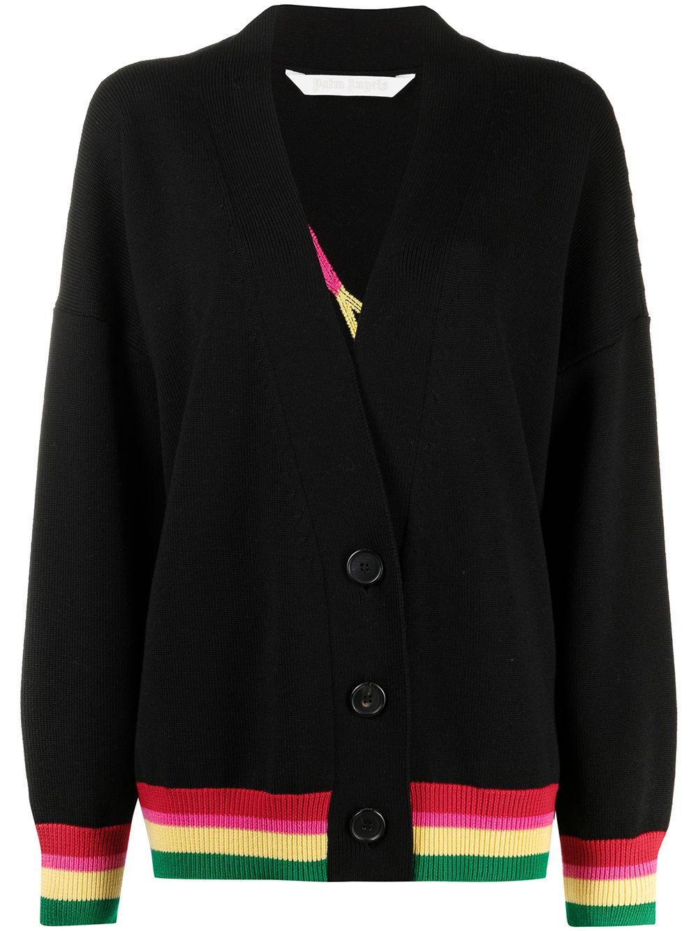 Miami Logo V-neck cardigan by PALM ANGELS