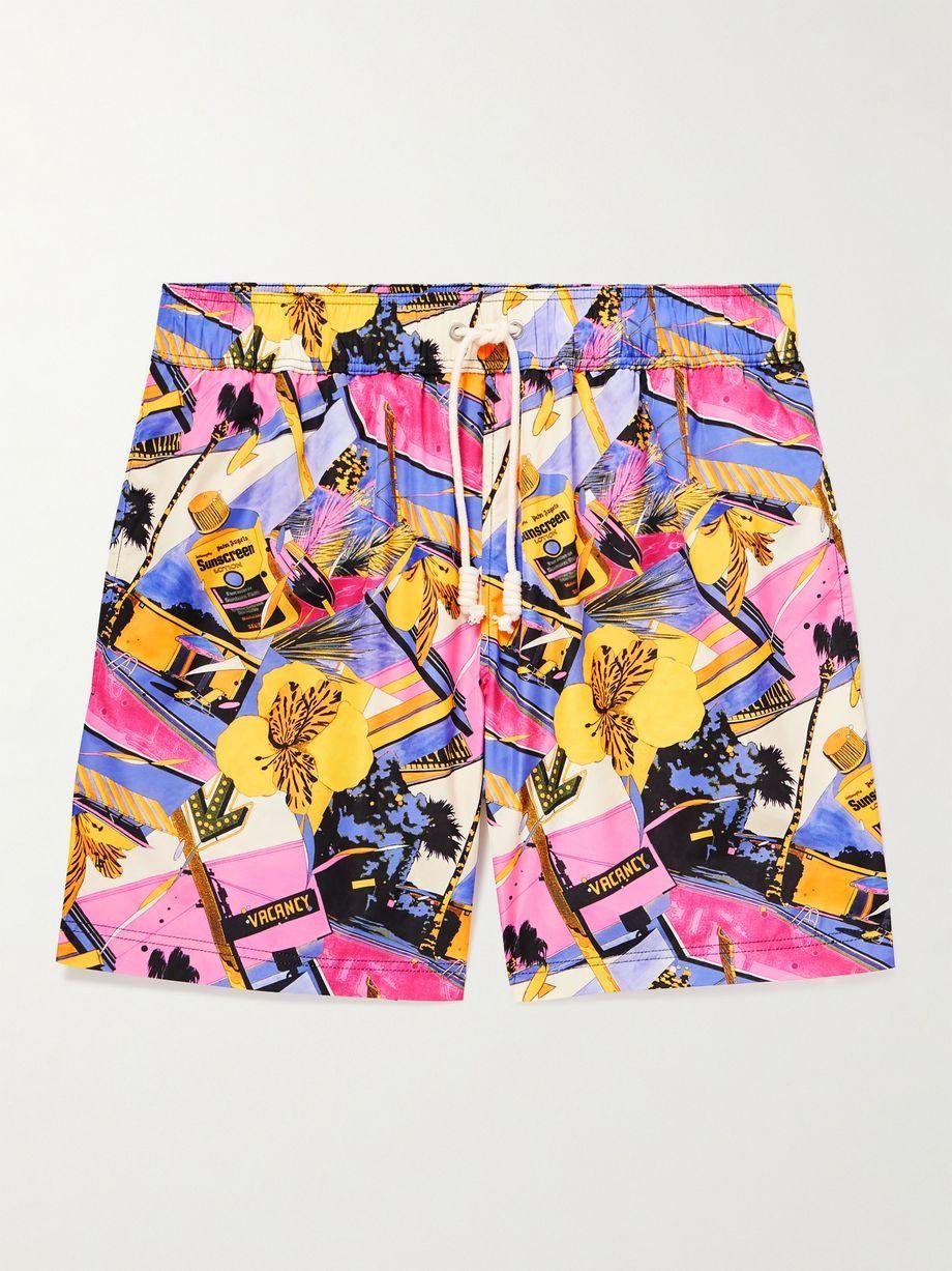 Miami Mix Slim-Fit Mid-Length Printed Swim Shorts by PALM ANGELS