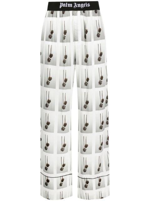 Mirage graphic-print trousers by PALM ANGELS