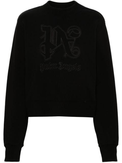 Monogram Statement cotton sweatshirt by PALM ANGELS