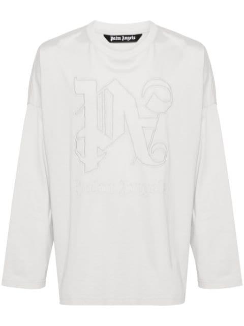 Monogram cotton T-shirt by PALM ANGELS