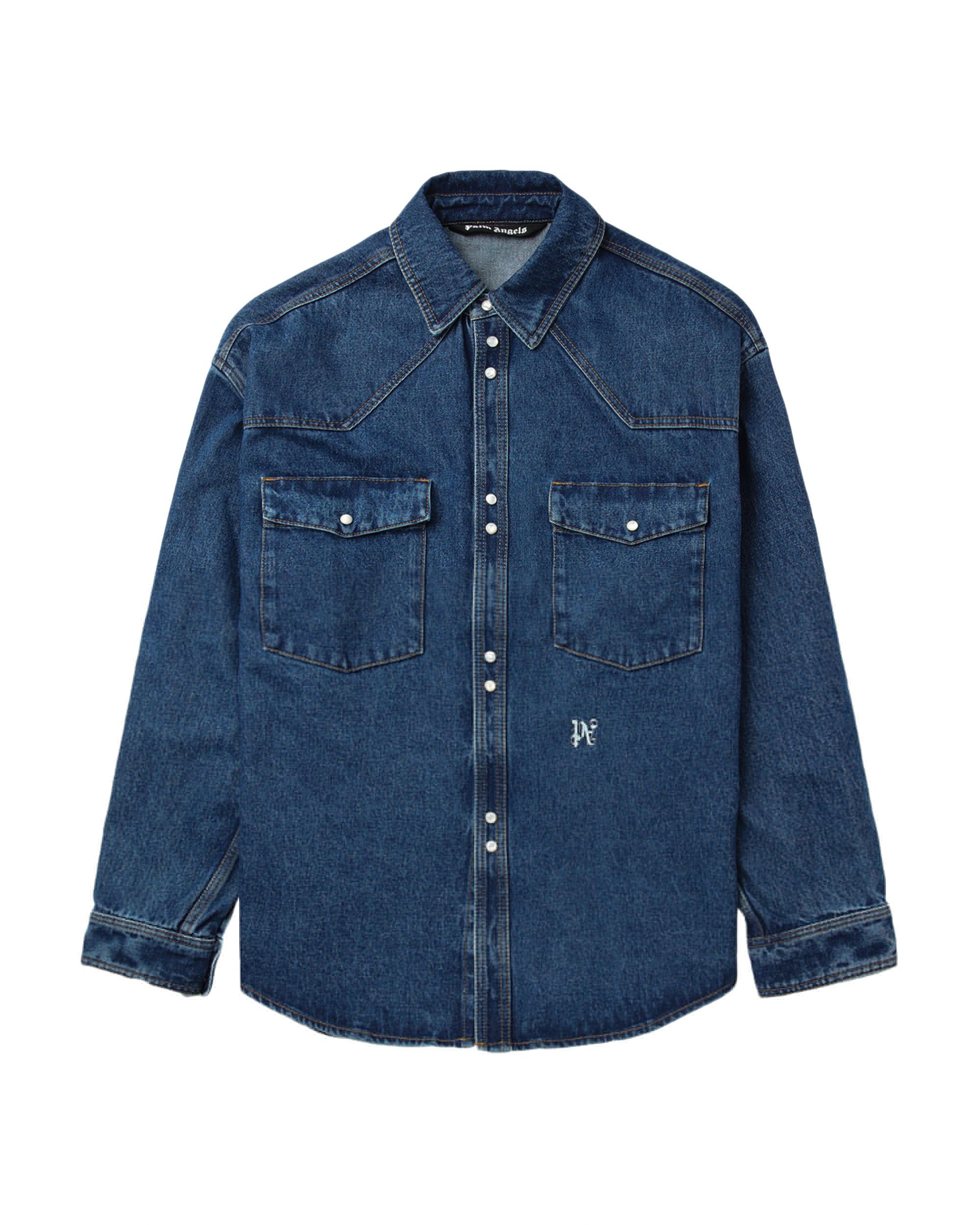 Monogram denim shirt by PALM ANGELS